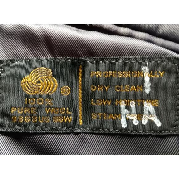 Vntg Nipon Gold Mens Gray Wool Blend Blazer 42L Classic 3 Button Career Jacket - Picture 5 of 10